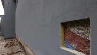 У Львові Університет безпеки життєдіяльності повинен відновити мозаїку, яку утеплив на своєму фасаді