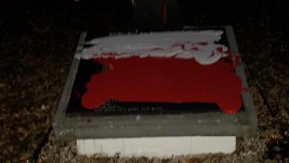 У Польщі розмалювали фарбою могили українських бійців