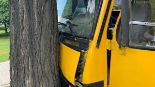 У Львові маршрутка з пасажирами врізалась у дерево: є травмовані