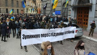 Добробати пройшли маршем по Львову протестуючи проти репресій