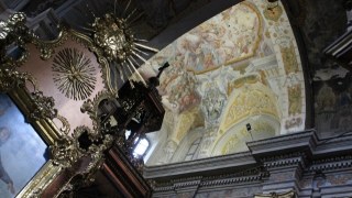 У львівському гарнізонному храмі стартував другий етап реставрації старовинних фресок