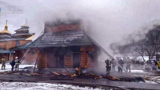 Дерев'яна дзвіниця бойківської церкви горіла на Стрийщині