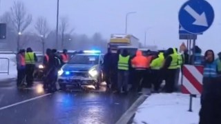 Українські водії вантажівок розпочали свою акцію протесту у польських прикордонних містах