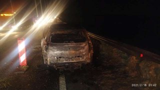 На Львівщині вщент згоріла іномарка Renault Megane Scenic