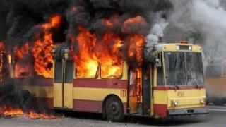 У Львові згорів тролейбус
