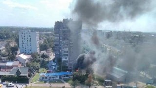 На перехресті вулиць Стрийська-Наукова у Львові загорівся магазин