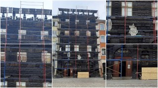 Захисну конструкцію встановили перед будинком на площі Ринок, 4 у Львові