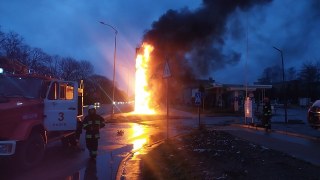 У Львові на автозаправці ОККО загорілося інформаційне табло