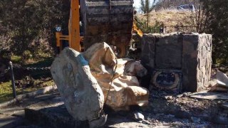 На Дрогобиччині демонтували три пам'ятники рядянської доби