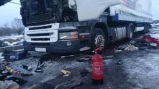 У Краковці в кабіні вантажівки стався спалах газового балону: постраждав водій