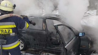 У Дрогобичі згоріла автівка BMW 525
