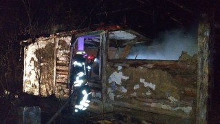 На Дрогобиччині вщент згоріла будівля