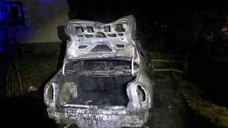 На Стрийщині згоріла автівка Daewoo Lanos