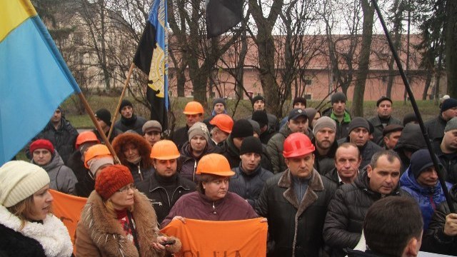 Пікет шахтарів у Львові